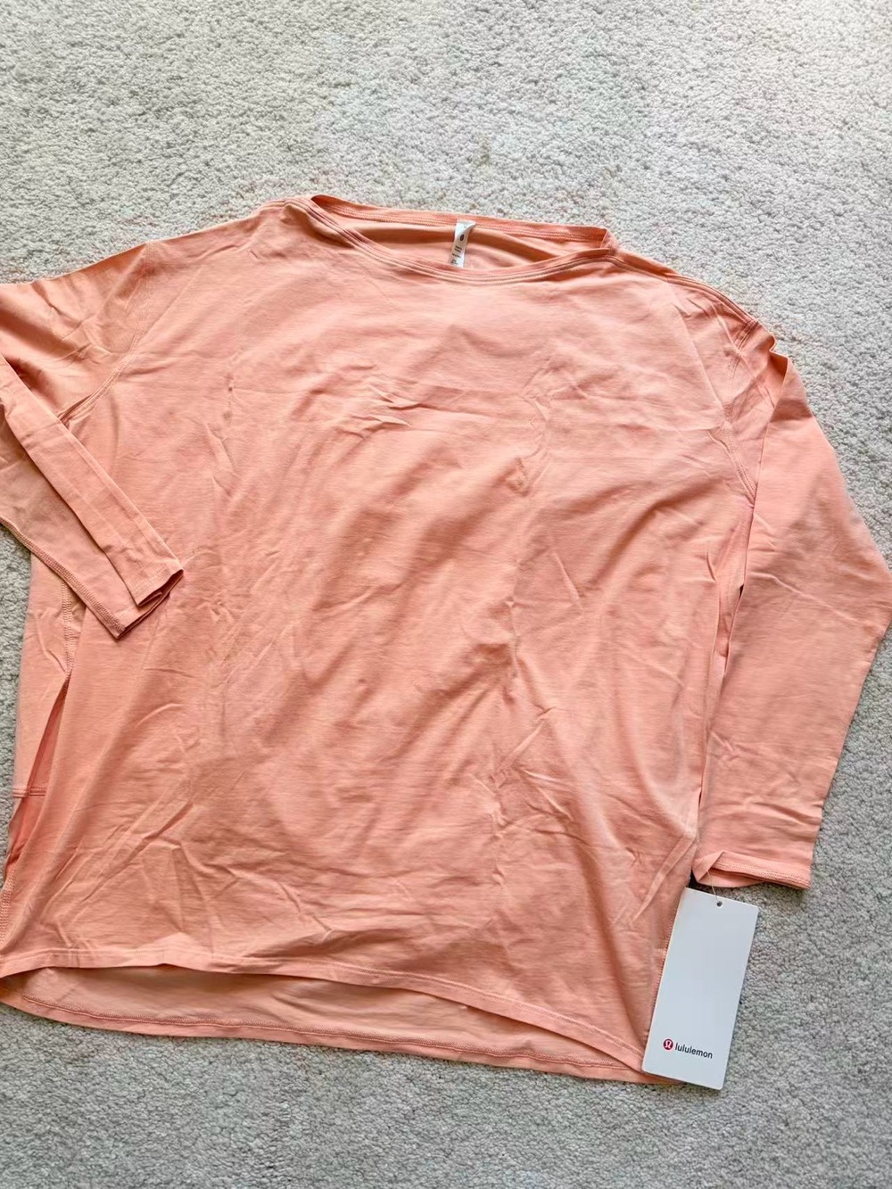 lululemon athletica Long Sleeve Tee in Peach